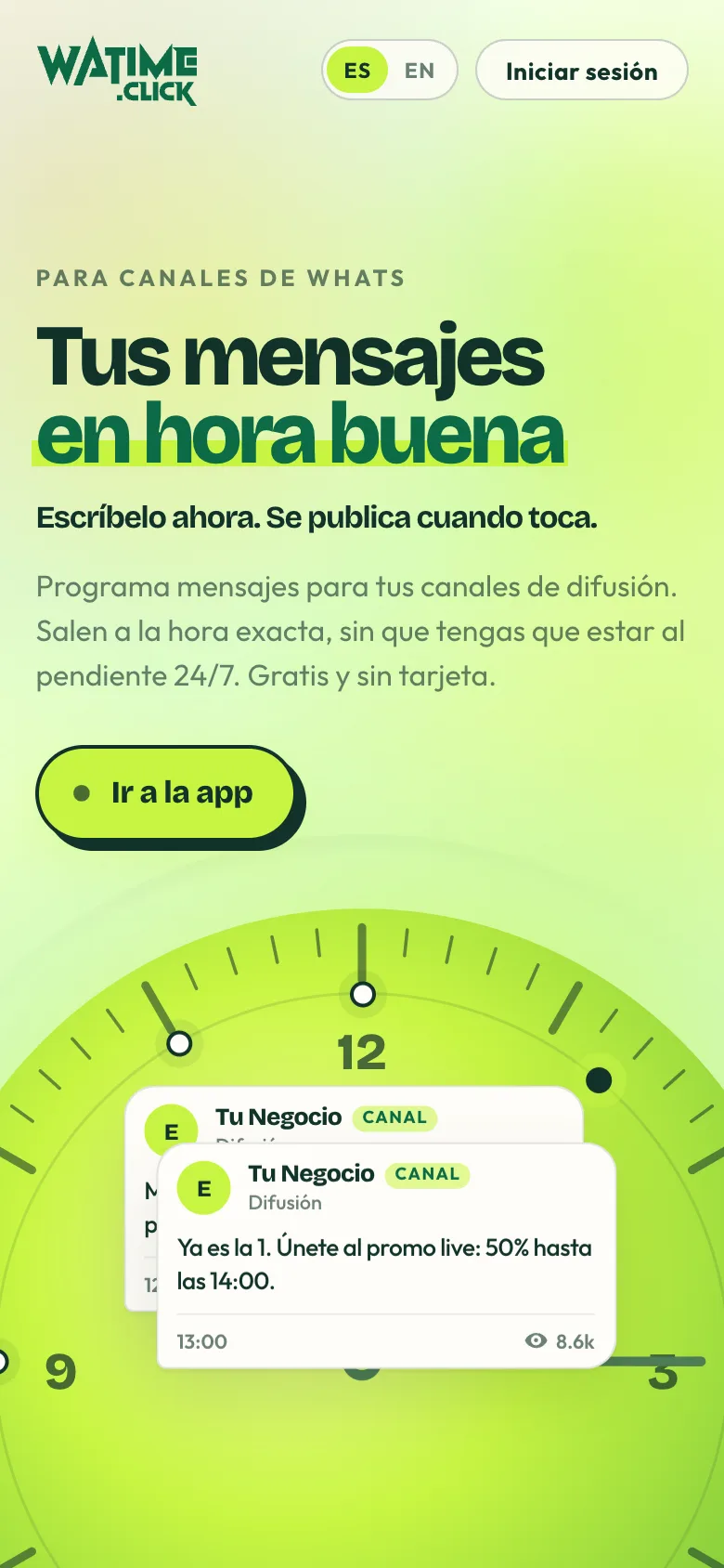 Captura móvil de WATIME
