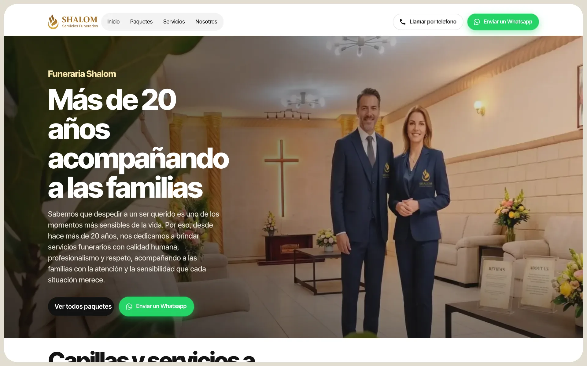 Captura 1 de Funerarias Shalom (escritorio)