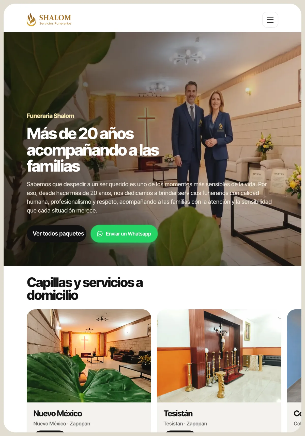 Captura 2 de Funerarias Shalom (móvil)